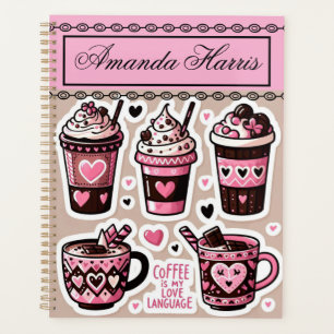 Agenda amante de café personalizado