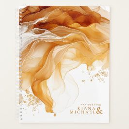 Agenda Amber Brandy Abstrato Ink Wedding ID1089