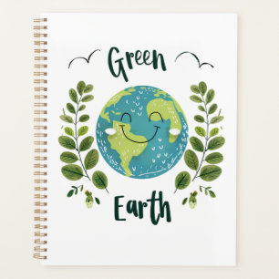Agenda Ambiente mundial - Terra sorridente com Terra Verd