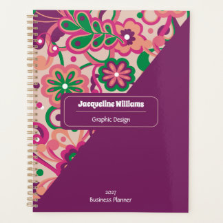 Agenda Ameixa Groovy Psicodélico 60 70 Floral 