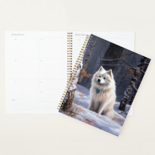 Agenda American Eskimo Deixe Nevar Natal