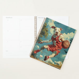 Agenda American Staffordshire Dog Jogando basquete