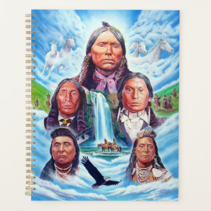 Agenda Americanos nativos Famosos pintando Modelo persona