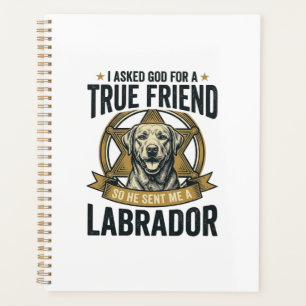 Agenda Amigo Verdadeiro Labrador Design Vintage Amante de