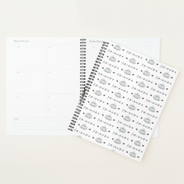 Agenda AMIGOS™ | Padrão De Aquarela De Café (Exibição)