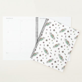 Agenda AMIGOS™ | Padrão de Aquarela de Café de Perk Centr