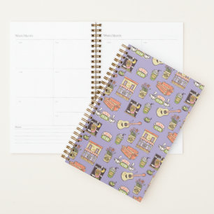 Agenda AMIGOS™   Padrão de Ícone Roxo