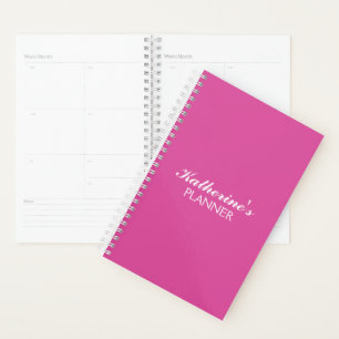 Agenda Amor de Borboleta Cor Sólida Magenta 2 Pessoal
