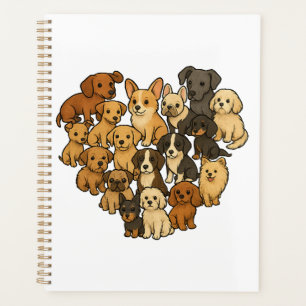 Agenda Amor de Cachorrinho - Coração Feito de Cachorros