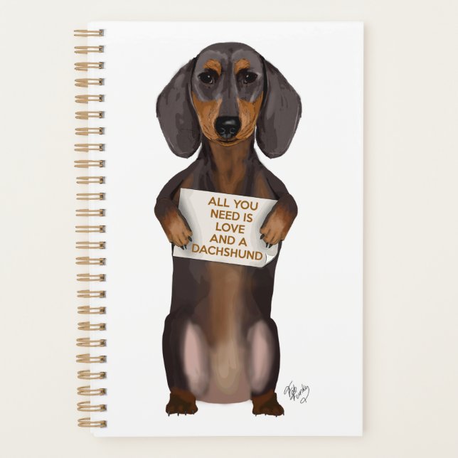 Agenda Amor e Dachshund (Frente)