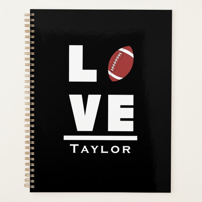 Agenda Amor E Vivo Fã De Futebol Americano (Frente)