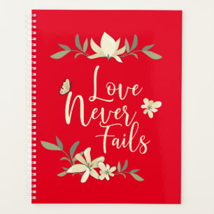 Agenda Amor Nunca Falha 1 Escritura de Bíblia Corinthian