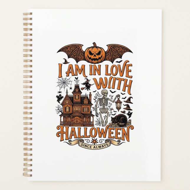 Agenda Amor Pelo Esqueleto da Casa Assombrada de Hallowee (Frente)