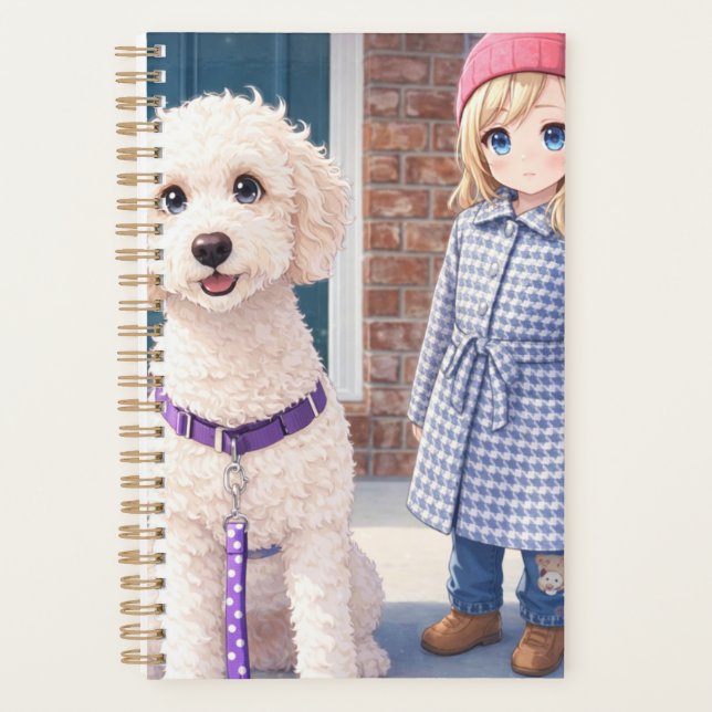 Agenda Anami Planner Girl & Puppy Small Best Friends  (Frente)