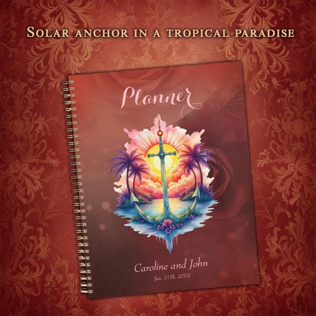 Agenda Âncora solar num paraíso tropical.  (Criador carregado)