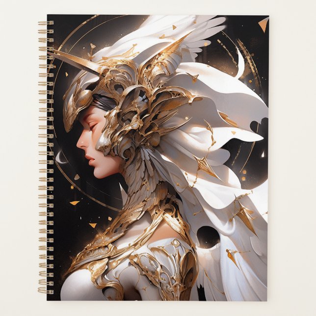 Agenda Angel In White Armor Fantasy Art (Frente)