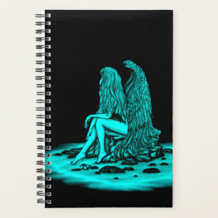 Agenda Angel, perdido no pensamento, Design preto e verde