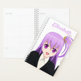 Agenda Anime Girl kawaii - nome rosa fofo 2022