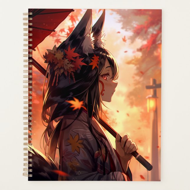 Agenda Anime Kitsune Girl Cute Fox Fantasy Art (Frente)