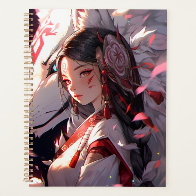 Agenda Anime Kitsune Girl Cute Fox Fantasy Art (Frente)
