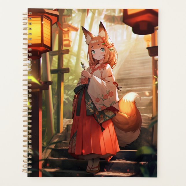 Agenda Anime Kitsune Girl Cute Fox Fantasy Art (Frente)
