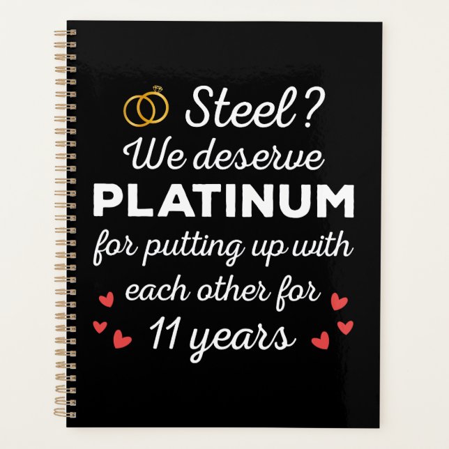 Agenda Aniversário de Casamento de 11 I - Casal Engraçado (Frente)