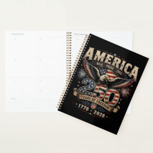 Agenda Aniversário Patriótico Americano de 250 anos dos E