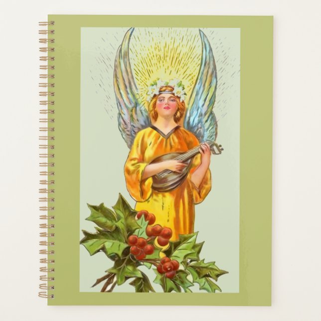 Agenda Anjo Com Azevinho E Bandolim  (Frente)