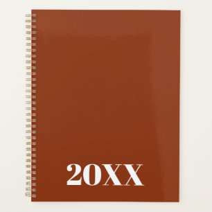 Agenda Ano da tipografia moderna Elegante Teracotta