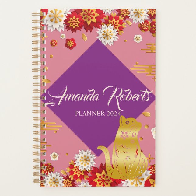 Agenda Ano Do Planeador De Flores Cat 2024 (Frente)