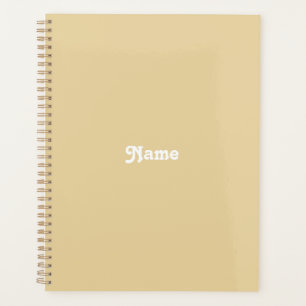 Agenda Ano monograma do nome personalizado beige do camel