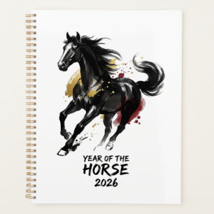 Agenda Ano Novo Chinês 2026 Cavalo Arte