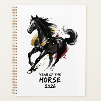 Agenda Ano Novo Chinês 2026 Cavalo Arte