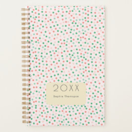 Agenda Ano novo do pastel de bolinhas