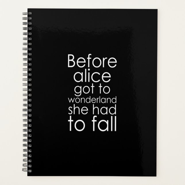 Agenda antes que alice chegasse à maravilha que ela tinha (Frente)