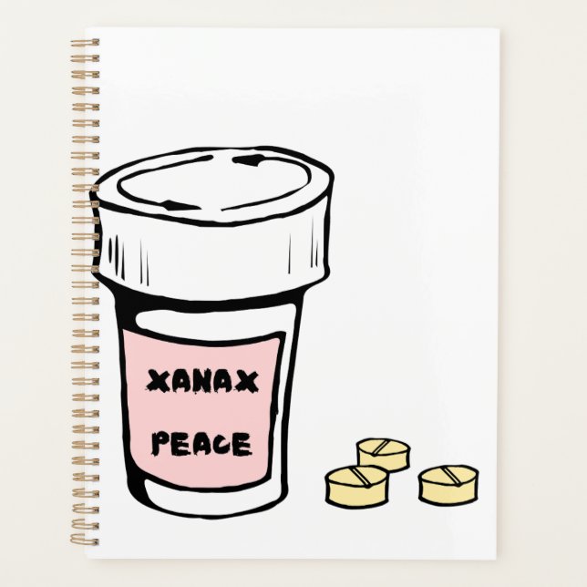 Agenda anxiety xanax peace (Frente)