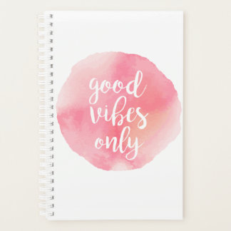 Agenda apenas boas vibrações pintura em aquarela com blus