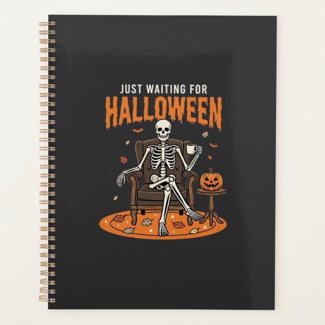 Agenda Apenas Esperando Pelo Design de Esqueleto de Hallo (Frente)
