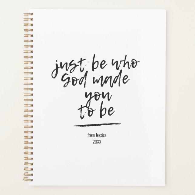 Agenda Apenas seja quem Deus te fez ser  (Frente)