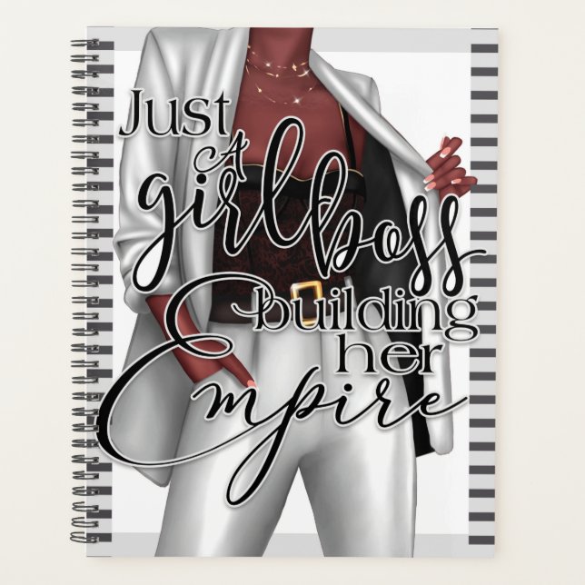 Agenda Apenas Um Chefe De Menina Construindo Seu Notebook (Frente)