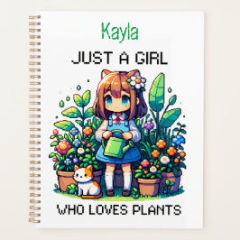 Agenda Apenas uma garota que ama plantas personalizadas