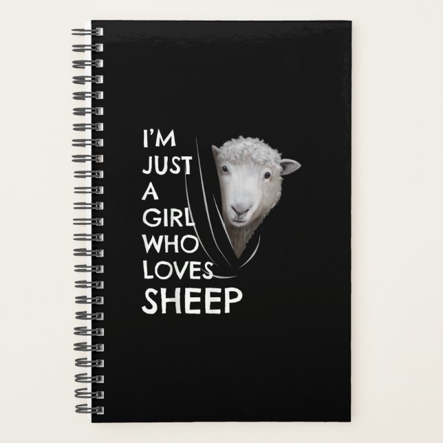 Agenda Apenas Uma Menina Que Adora Ovelha | Presente dos  (Frente)