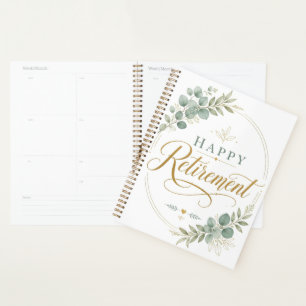 Agenda Aposentadoria Feliz Personalizada Botânica Elegant