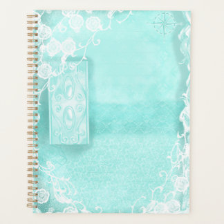 Agenda Aqua and Lace Junk Journal Style