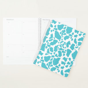 Agenda Aqua Cow Localiza Padrão de Impressão Animal