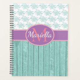 Agenda Aqua e Lavanda personalizadas