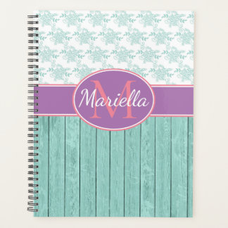 Agenda Aqua e Lavanda personalizadas
