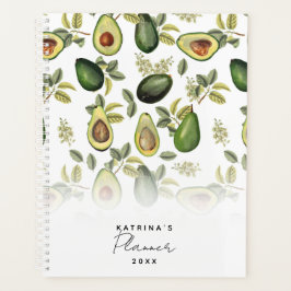 Agenda Aquarela Avocado Botânica Anual Mensal