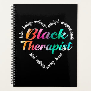 Agenda Aquarela em Nuvem de Palavras do Coração Preto T