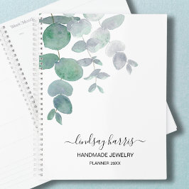 Agenda Aquarela Eucalyptus Personalizada Jeweler 2025